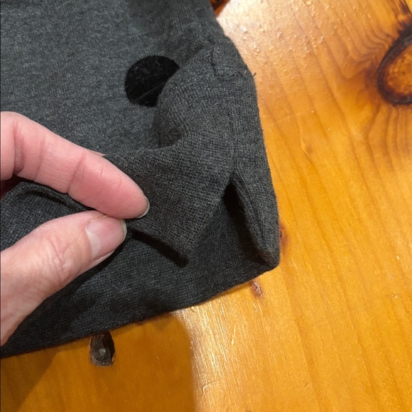 BODEN S Black Gray Velvet Spotty Dotty Sweatshirt Holiday - Picture 4 of 6